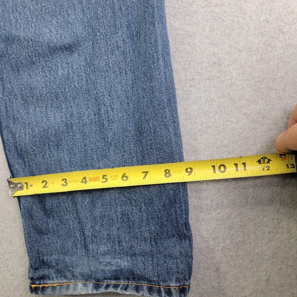 Levis 505 Jeans Mens 38x32 Blue Regular Fit Straight Leg Medium Wash Denim Pants - Picture 12 of 15